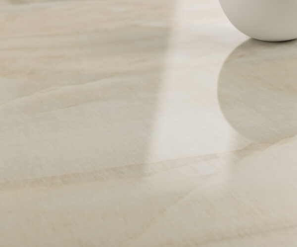 Jedálenský stôl Edge oválny 220x120 keramický Iris FmG Onice Oro Zenthara štvorcový kovová podnož titánová - Image 6