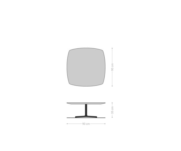 Konferenčný stolík Talita 90x90 cm jilm prírodný kov titan - Image 6