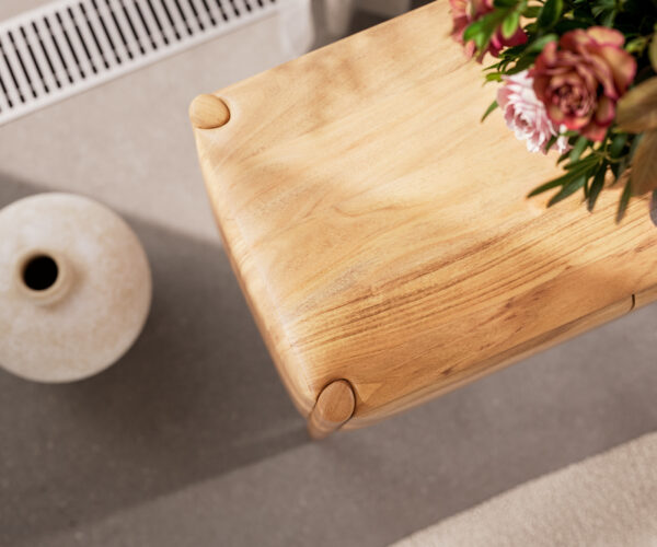 Simcha TV stolík 220 cm prírodná akácia 4 dvierka 2 zásuvky - Image 4