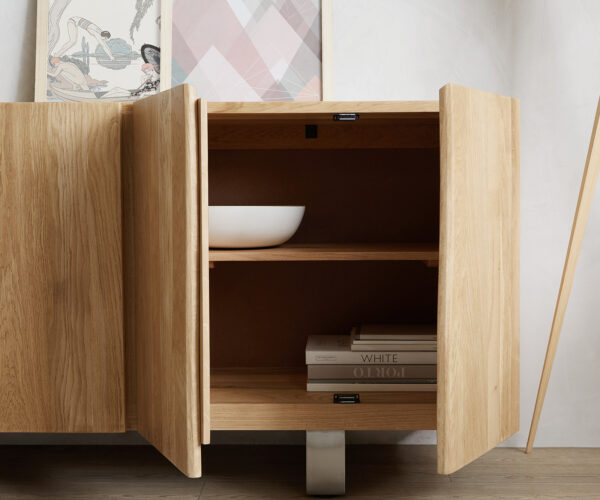 Príborník Edge 220 cm prírodný dub 6 dvierok - Image 7