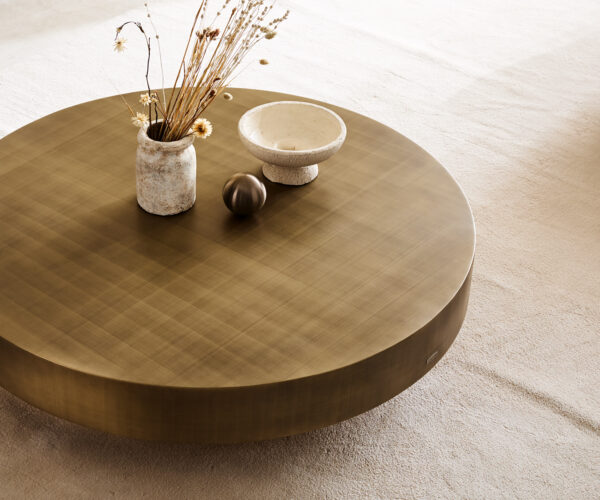 Konferenčný stolík Ryo 120x30 cm zlatý kovový - Image 2