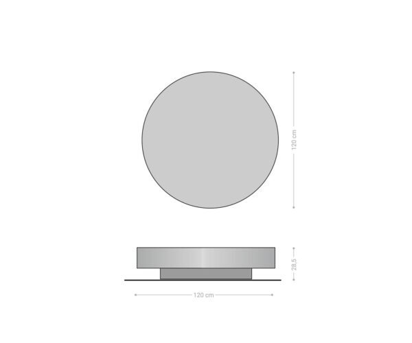 Konferenčný stolík Ryo 120x30 cm zlatý kovový - Image 6