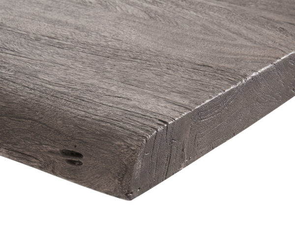 Jedálenský stôl Edge 200x100 XL Akácia Platinum Troa Nerezová oceľ Grafit Live-Edge - Image 5