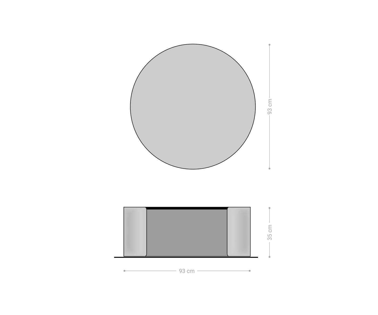 Konferenčný stolík Haru 90x35 cm keramika Laminam® Noir Desir hnedá metalická strieborná - Image 6