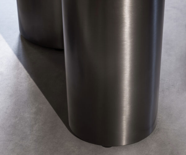Hrana jedálenského stola oválna 220x120 keramická Laminam® Nero Greco antracit Troa nerezová oceľ grafitová - Image 7