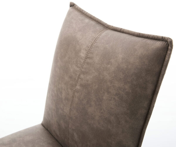 Otočné kreslo Lelio-Flex Mikrovlákno Taupe Vintage Cross Frame Wide Black Funkcia hojdania 360° Vreckové pružinové jadro - Image 4