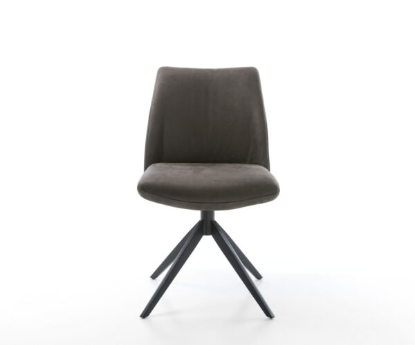 Otočná stolička Elso-Flex Mikrovlákno antracit Vintage Cross Frame Wide Black Funkcia hojdania 360° Vreckové pružinové jadro - Image 2