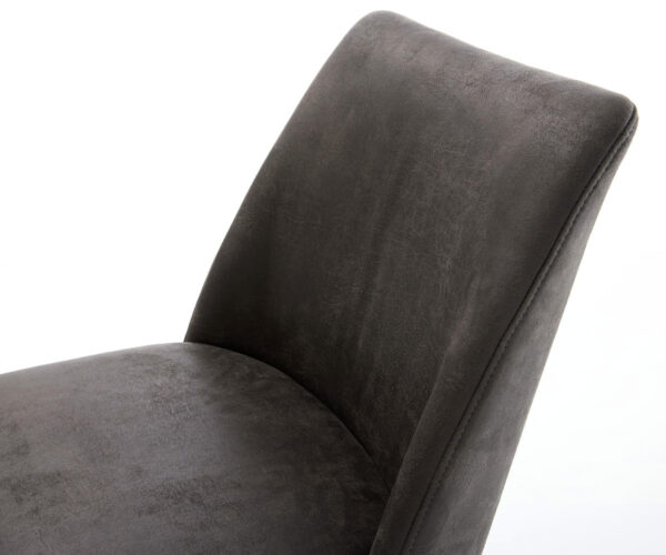 Otočná stolička Elso-Flex Mikrovlákno antracit Vintage Cross Frame Wide Black Funkcia hojdania 360° Vreckové pružinové jadro - Image 4