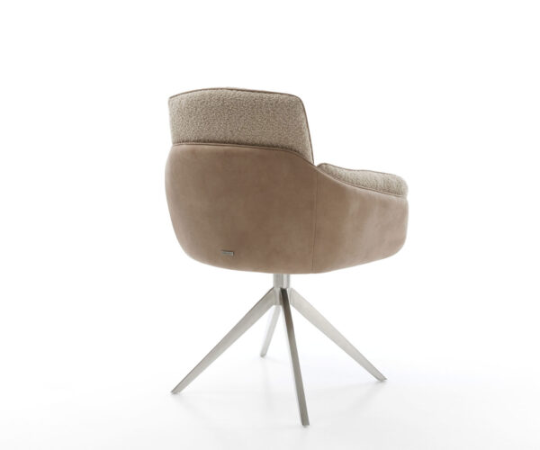 Otočná stolička Luan-Flex s podrúčkami Zmiešané materiály Blatníkový krížový rám Široký nerezový rám Funkcia otáčania o 360° - Image 5