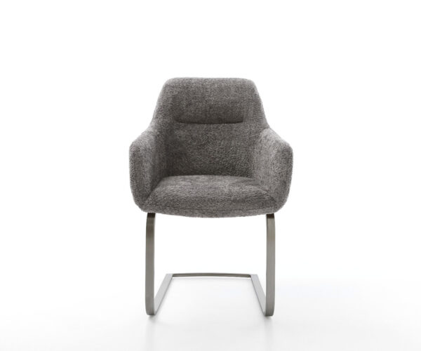 Konzolové kreslo Pejo-Flex Bouclé Grey Flat Graphite s vreckovým pružinovým jadrom - Image 2