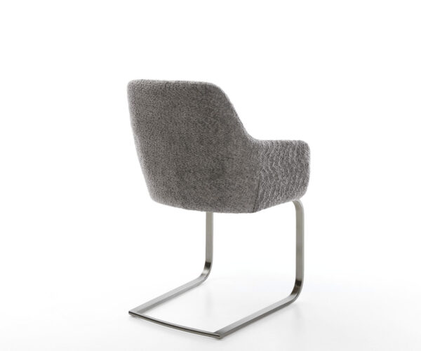 Konzolové kreslo Pejo-Flex Bouclé Grey Flat Graphite s vreckovým pružinovým jadrom - Image 5