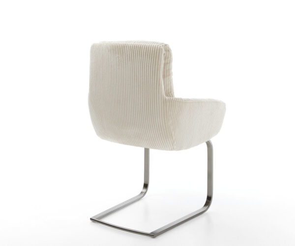Konzolové kreslo Abelia-Flex s podrúčkami Cord Beige Flat Graphite konzolové kreslo - Image 5