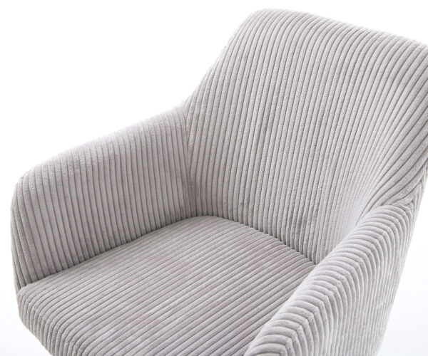 Kreslo Greg-Flex Cord Console Chair Silver Grey Flat Console Chair Graphite Pocket Spring Core - Image 4