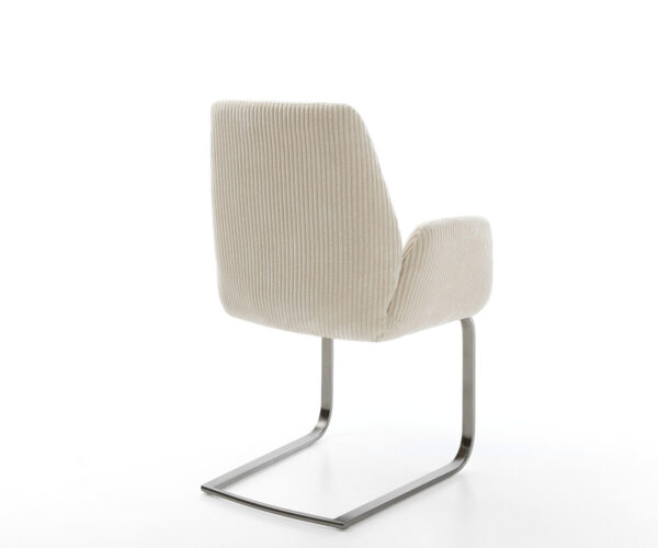 Konzolové kreslo Zoa-Flex Cord Beige Flat Graphite s vreckovým pružinovým jadrom - Image 5