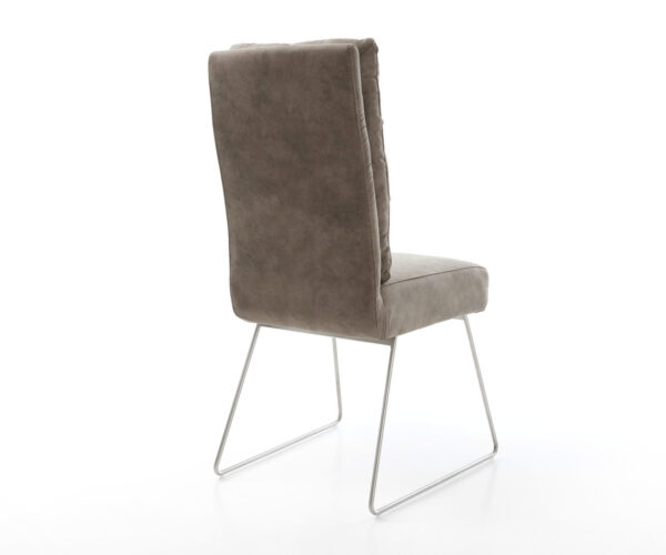 Jedálenská stolička Pela-Flex taupe vintage tenká základňa z nerezovej ocele - Image 5