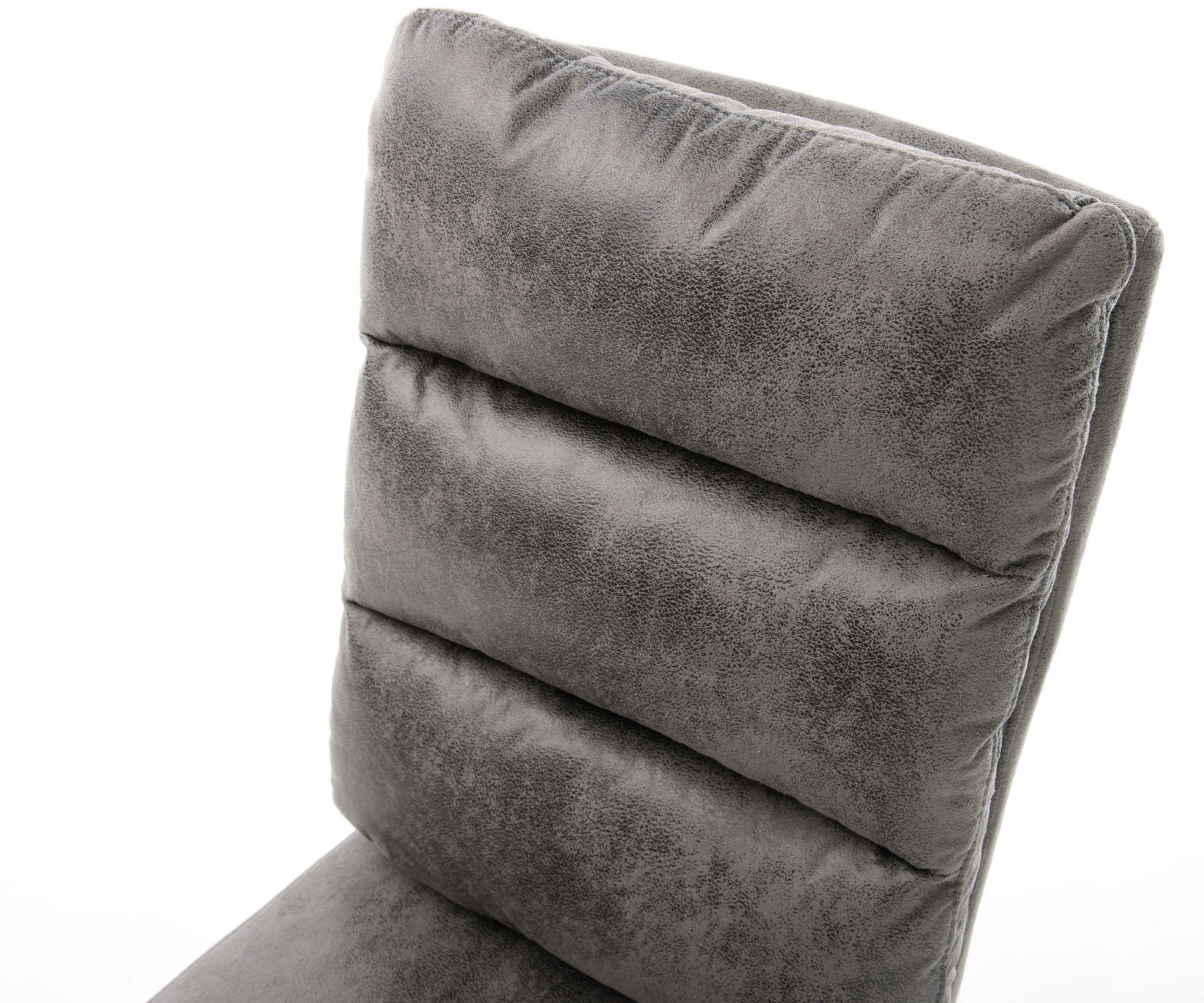 Jedálenská stolička Pela-Flex mikrovlákno sivá vintage tenká podstava čierna vrecková pružina - Image 4