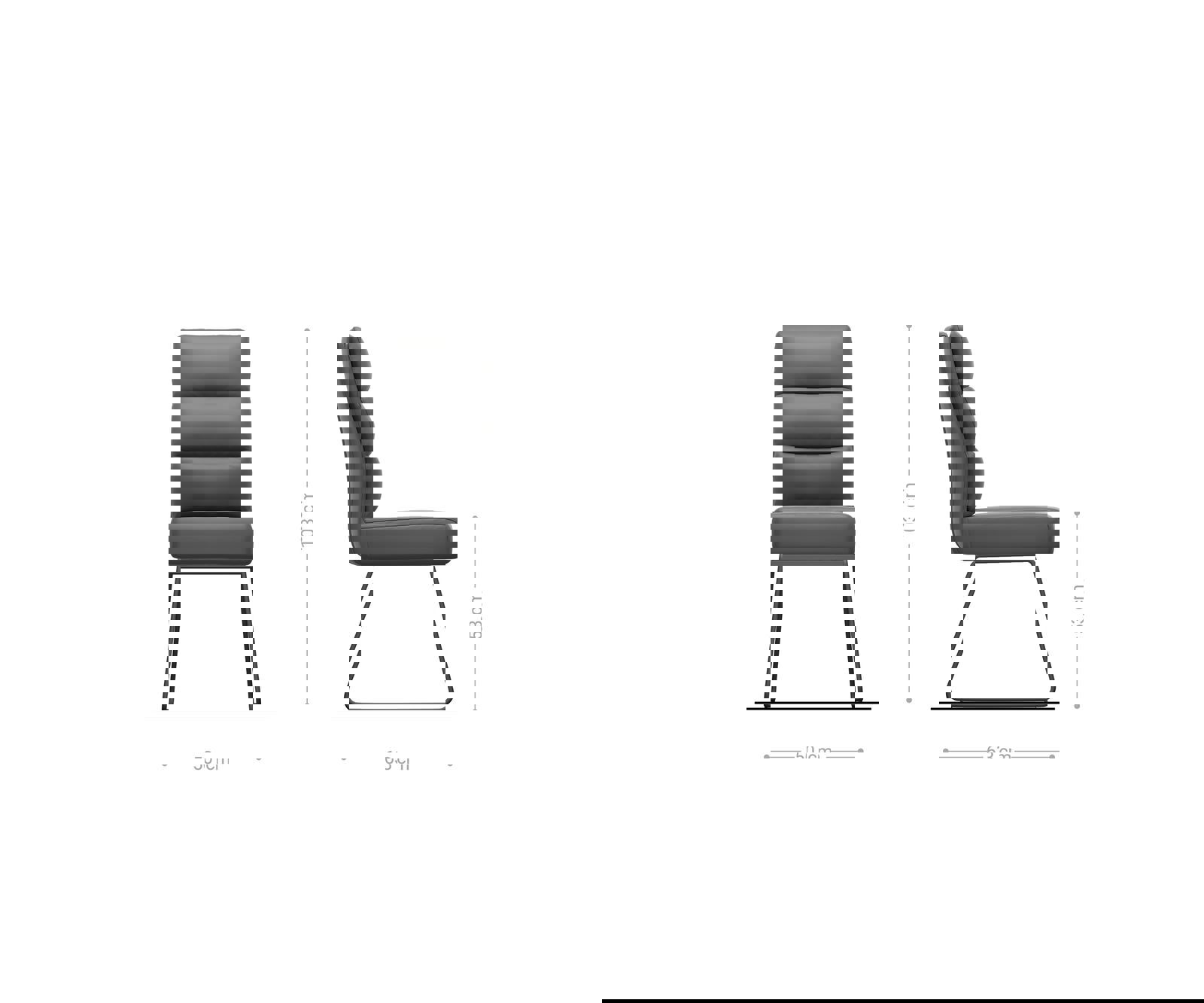 Jedálenská stolička Pela-Flex mikrovlákno sivá vintage tenká podstava čierna vrecková pružina - Image 6