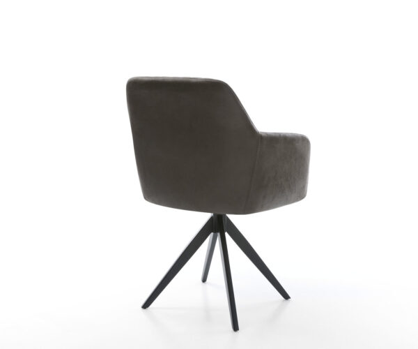 Otočná stolička Greg-Flex antracitová vintage krížová základňa štvorcová čierna - Image 5