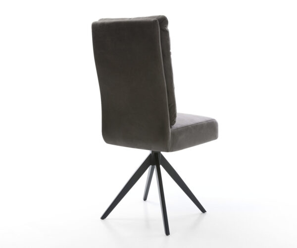 Otočná stolička Pela-Flex antracitová vintage krížová základňa štvorcová čierna - Image 5