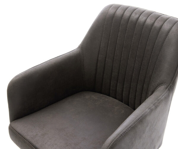 Jedálenská stolička Greg-Flex antracitová vintage konzolová základňa okrúhla čierna - Image 4