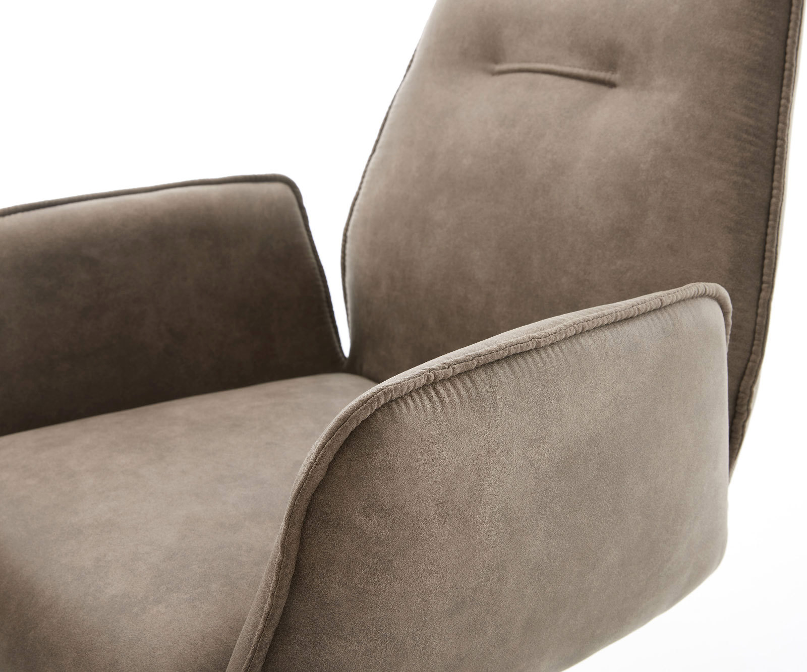 Jedálenská stolička Zoa-Flex mikrovlákno taupe vintage jedálenská stolička plochý nerezová oceľ vrecková pružina - Image 4