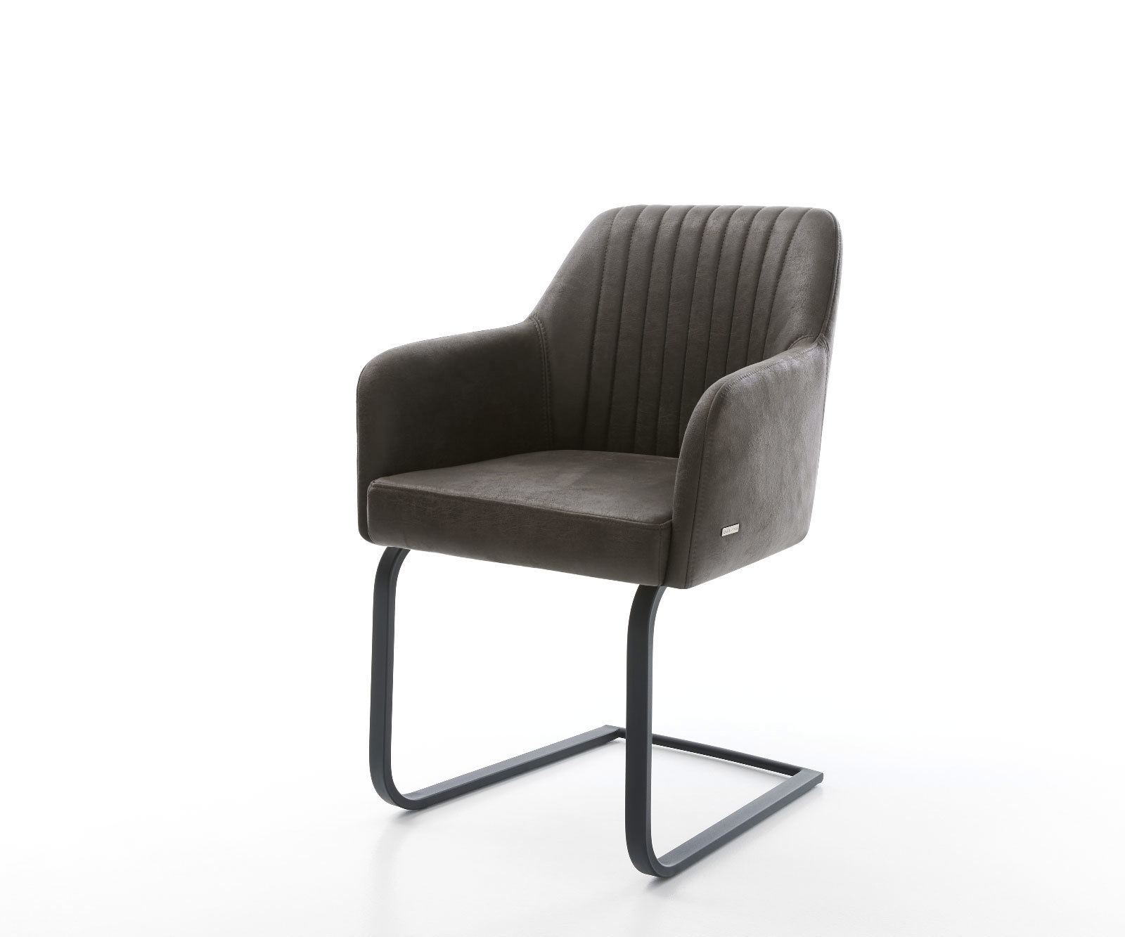 Jedálenská stolička Greg-Flex mikrovlákno antracit vintage jedálenská stolička plochá čierna vrecková pružina