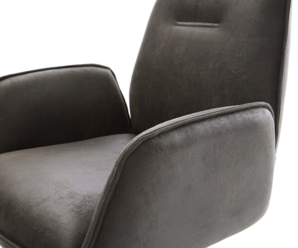 Jedálenská stolička Zoa-Flex antracitová vintage konzolová podnož plochá čierna - Image 4