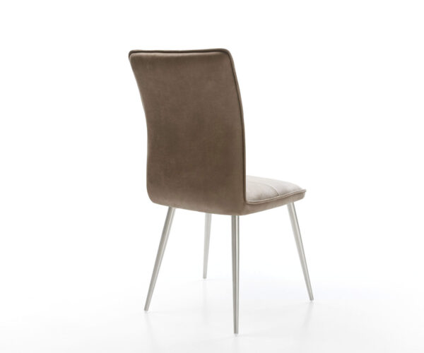 Jedálenská stolička Maddy-Flex taupe vintage kužeľová podnož z nehrdzavejúcej ocele - Image 5