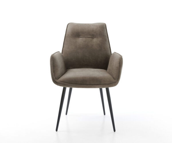 Jedálenská stolička Zoa-Flex taupe vintage kužeľovitá podnož čierna - Image 2