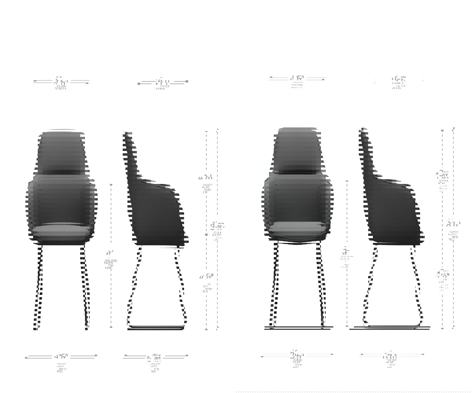 Jedálenská stolička Pejo-Flex hnedá vintage tenká podstava nerezová oceľ - Image 5