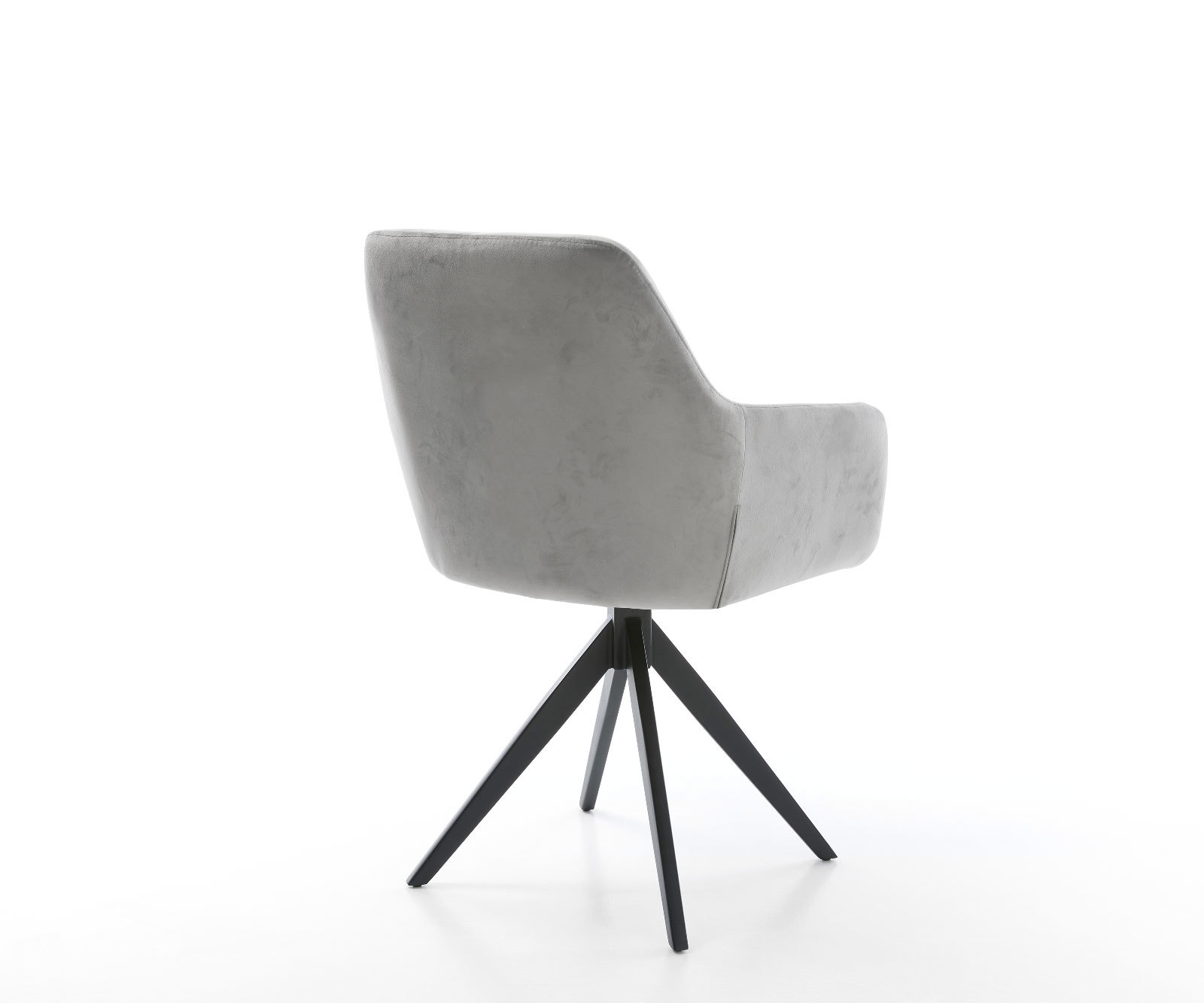 Jedálenská stolička Pejo-Flex zamat sivá krížová podstava hranatá čierna vrecková pružina - Image 5