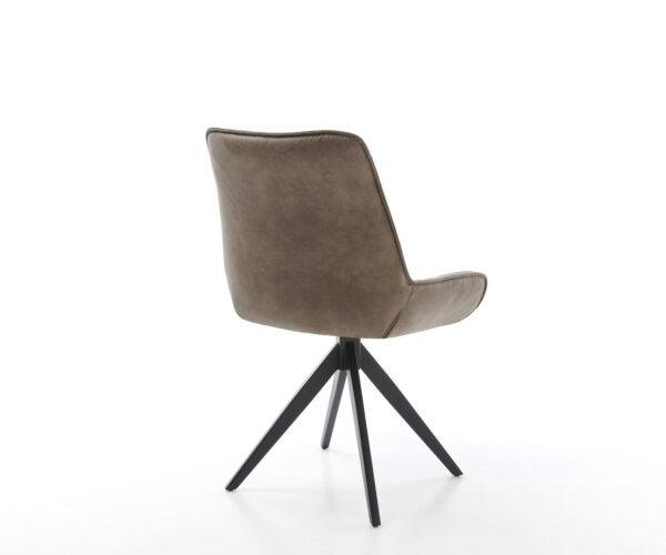 Taimi-Flex otočná stolička taupe vintage krížová základňa štvorcová čierna - Image 5