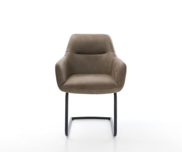 Jedálenská stolička Pejo-Flex taupe vintage konzolová základňa okrúhla čierna - Image 2