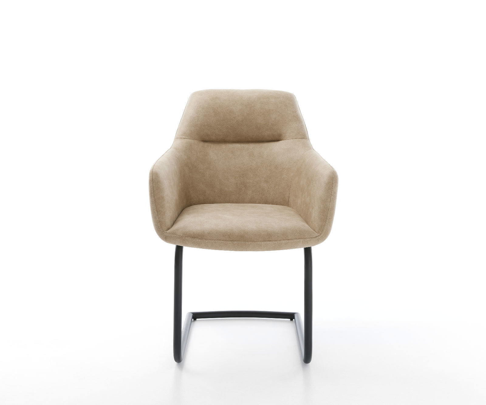 Jedálenská stolička Pejo-Flex mikrovlákno béžová vintage jedálenská stolička okrúhla čierna vrecková pružina - Image 2