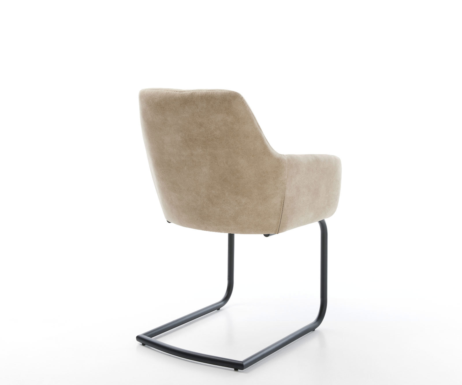 Jedálenská stolička Pejo-Flex mikrovlákno béžová vintage jedálenská stolička okrúhla čierna vrecková pružina - Image 5