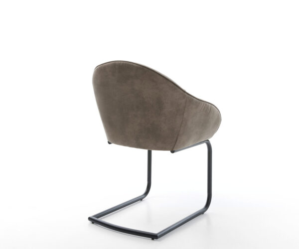 Jedálenská stolička Gaio-Flex taupe vintage konzolový podstavec okrúhly čierny - Image 5