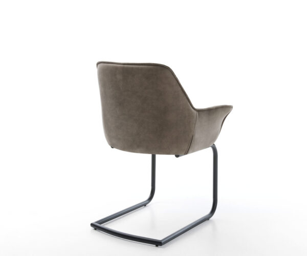 Kaira-Flex jedálenská stolička taupe vintage konzolový podstavec okrúhly čierny - Image 5