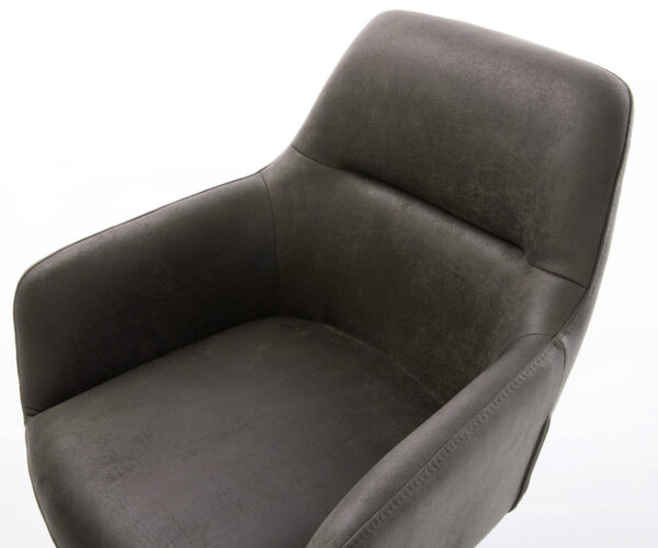 Jedálenská stolička Pejo-Flex antracit vintage konzolová podnož plochá z nehrdzavejúcej ocele - Image 4