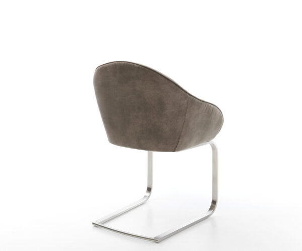 Jedálenská stolička Gaio-Flex taupe vintage konzolová základňa plochá nerezová oceľ - Image 5