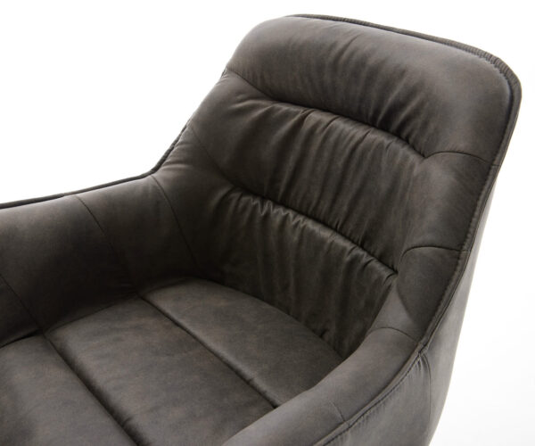 Jedálenská stolička Kaira-Flex antracit vintage konzolová podnož plochá z nehrdzavejúcej ocele - Image 4