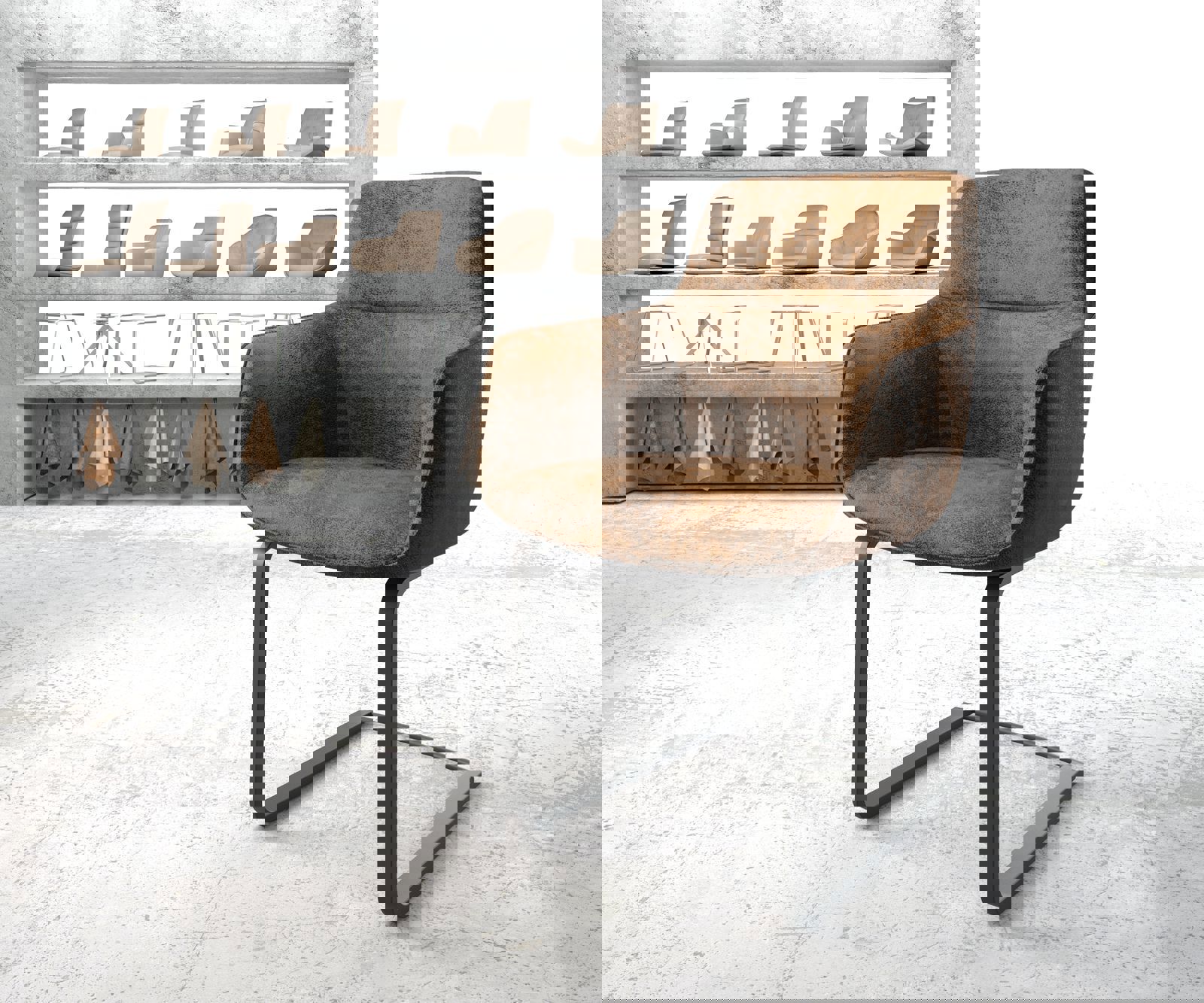 Jedálenská stolička Pejo-Flex hnedá vintage jedálenská stolička plochá čierna