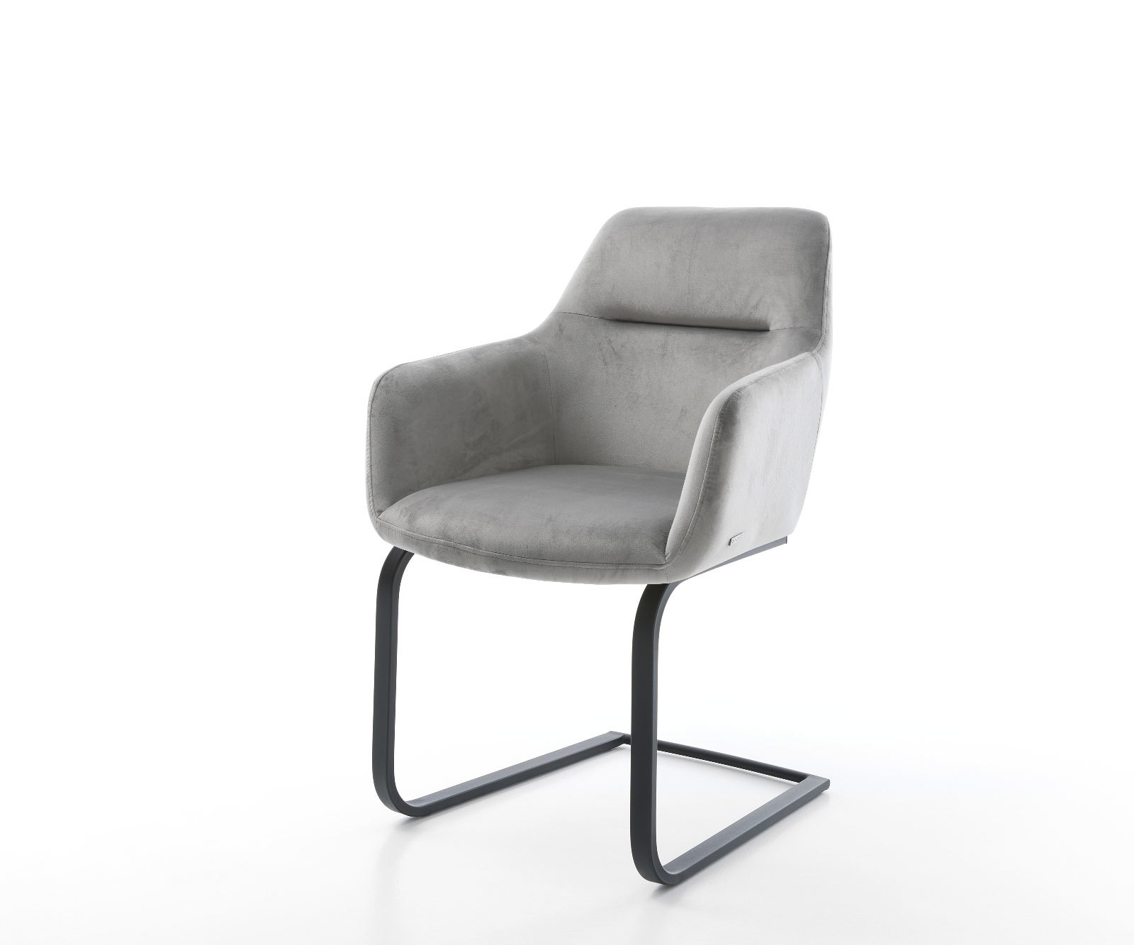 Jedálenská stolička Pejo-Flex zamat sivá jedálenská stolička plochá čierna vrecková pružina