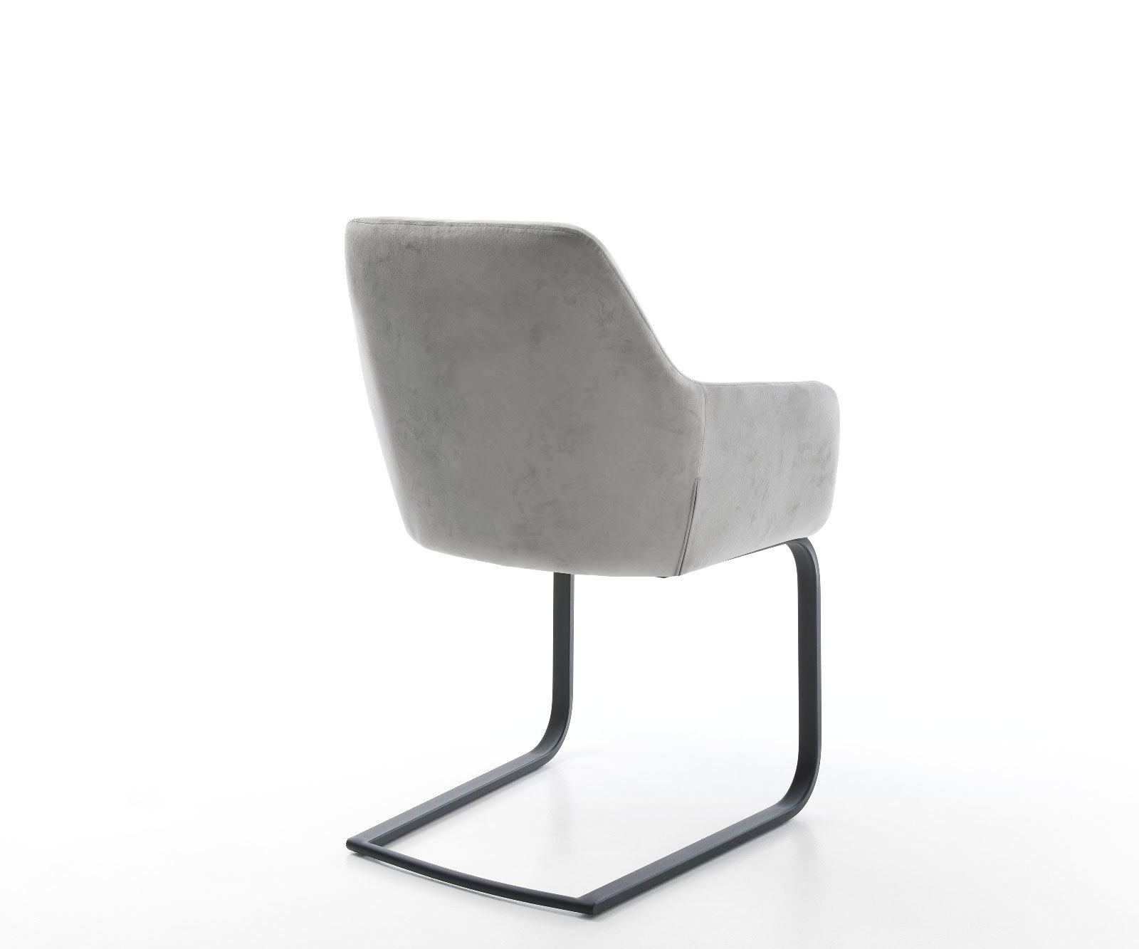 Jedálenská stolička Pejo-Flex zamat sivá jedálenská stolička plochá čierna vrecková pružina - Image 5