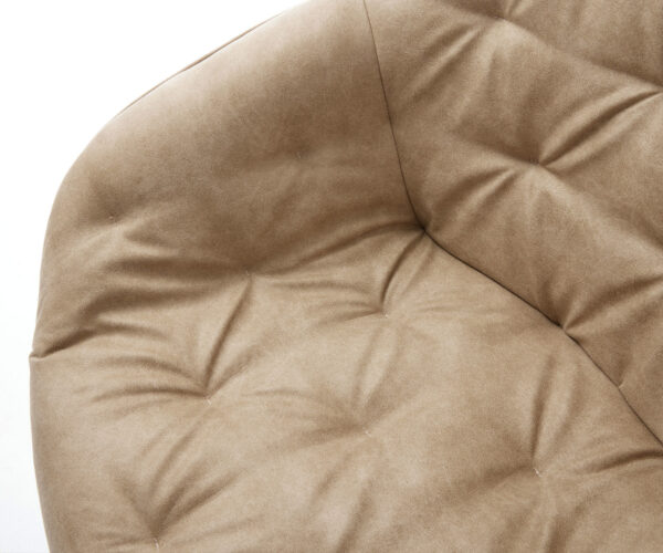 Jedálenská stolička Gaio-Flex béžová vintage konzolová základňa plochá čierna - Image 4