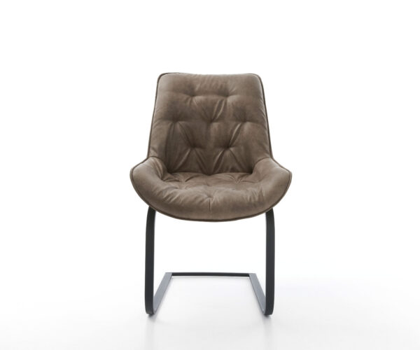 Jedálenská stolička Taimi-Flex taupe vintage konzolová podnož plochá čierna - Image 2