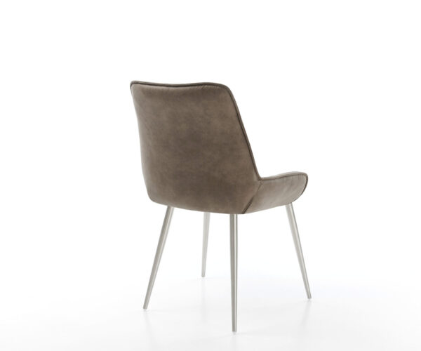 Jedálenská stolička Taimi-Flex taupe vintage kužeľovitá podnož z nerezovej ocele - Image 5