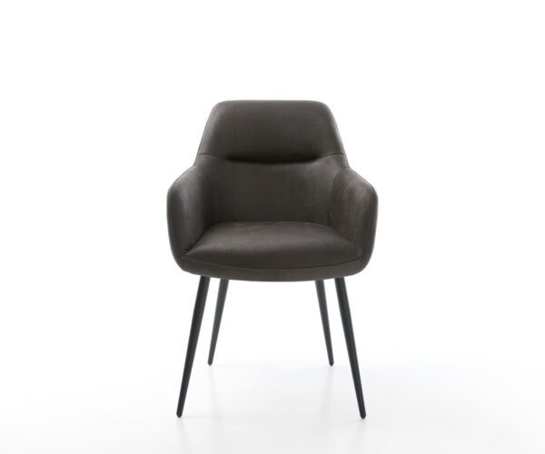 Jedálenská stolička Pejo-Flex antracit vintage kužeľovitá podnož čierna - Image 2