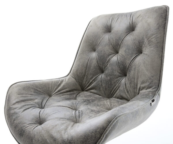 Jedálenská stolička Taimi-Flex sivá vintage kužeľovitá podnož čierna - Image 4