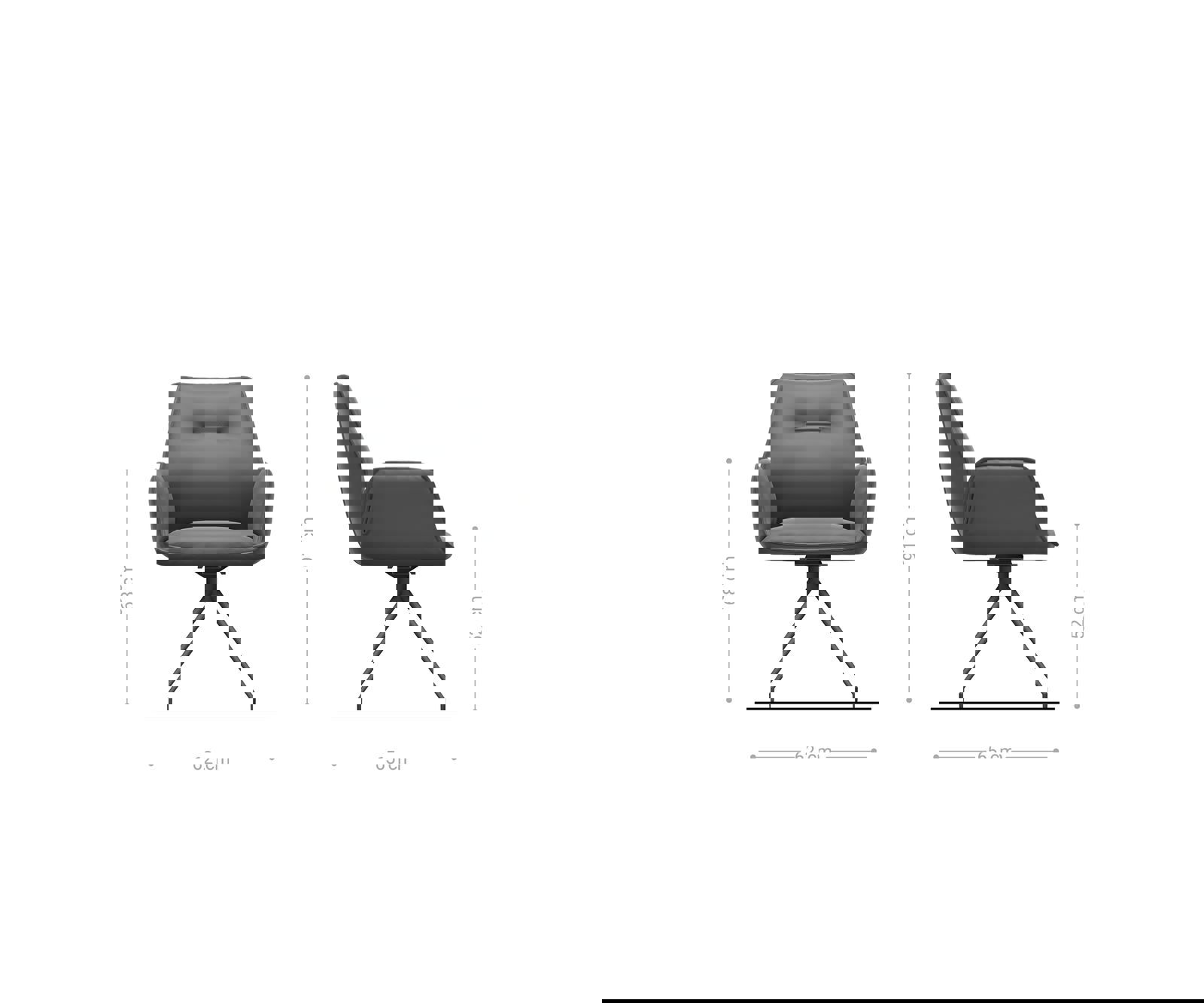 Jedálenská stolička Zoa-Flex mikrovlákno béžová vintage krížová podstava zúžená nerezová oceľ vrecková pružina - Image 6