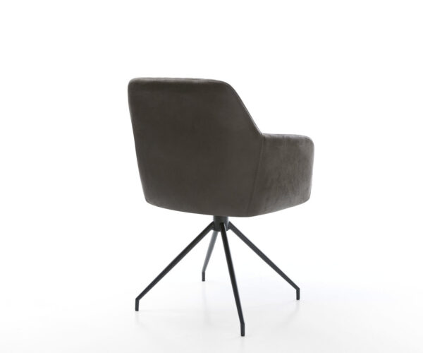 Otočná stolička Greg-Flex antracitová vintage krížová základňa zúžená čierna - Image 5